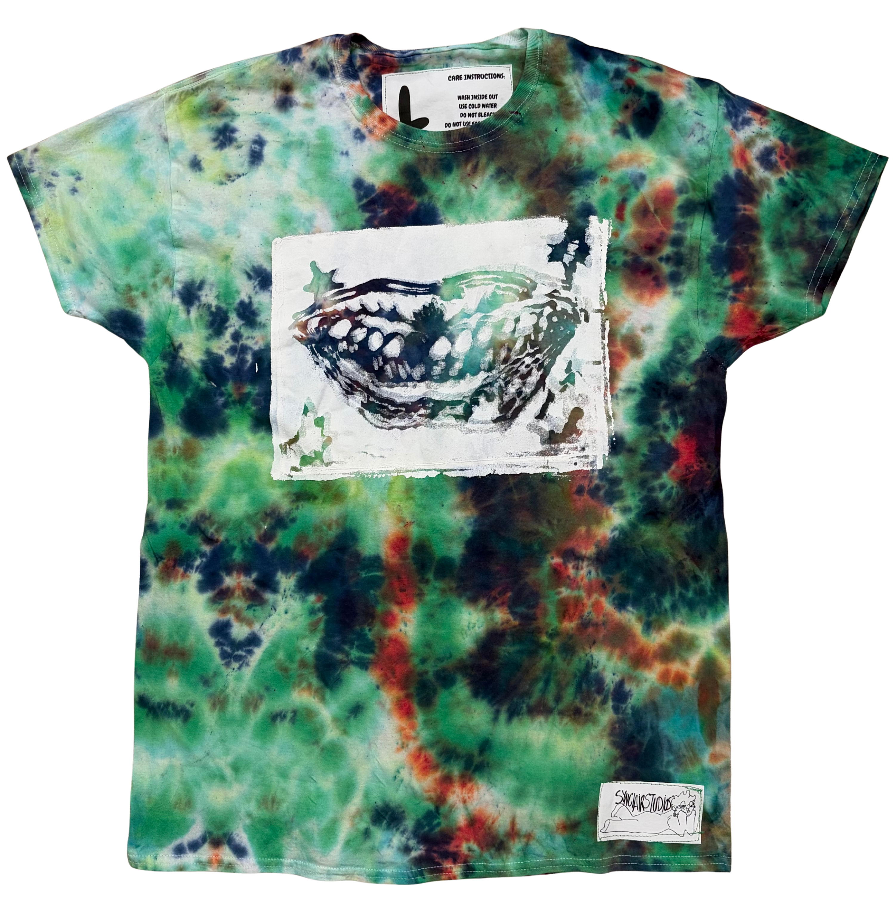 White Tie-Dye Mouth Tee (2/2)